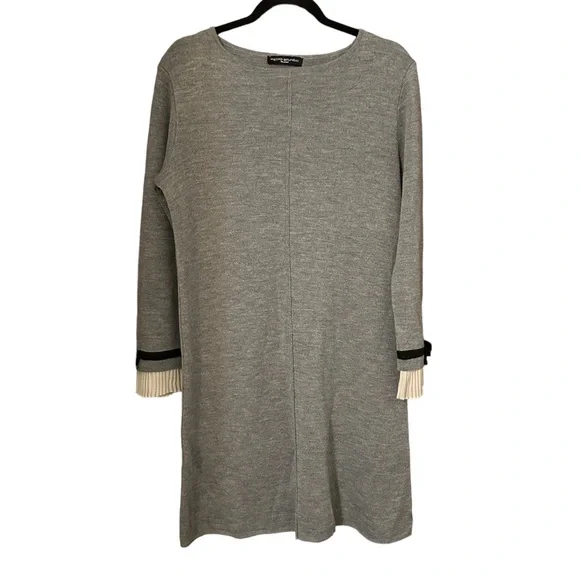 slim fit dress slacks Smart grey wool late 1950s/early 1960s shift dress – Candy Says Vintage  Clothing UK main image 1